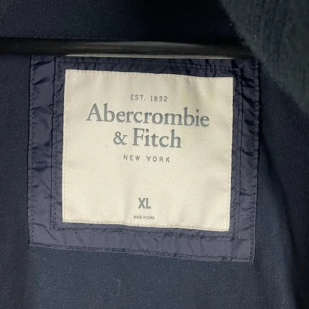Abercrombie & Fitch Jacket Women XL Navy Windbreaker Outdoor Retro Moose - Picture 9 of 16